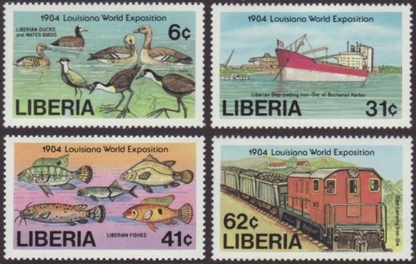 Liberia 1984 Louisiana World Exposition Stamps Liberia 1984 Louisiana World Exposition Stamps